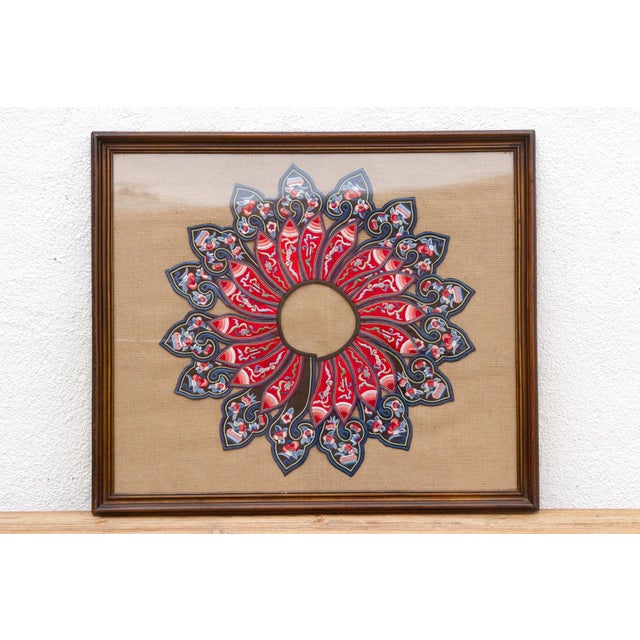 Framed Chinese Embroidered Ceremonial Collar For Sale - Image 4 of 10