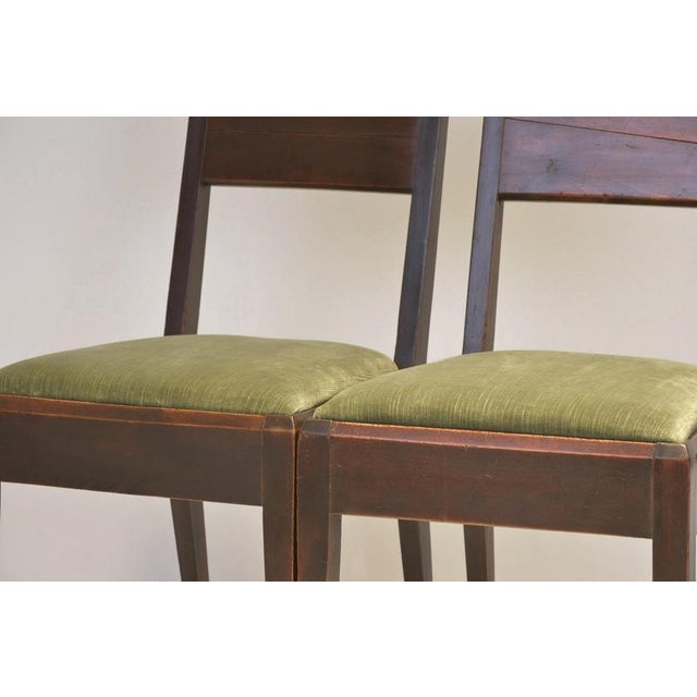 Cubist Dining Chairs in Stained Alder Wood, 1925, Set of 2 For Sale - Image 14 of 16