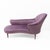 1950s Mid-Century Italian Dormeuse in Mauve Velvet with Brass Feet, 1950 For Sale - Image 5 of 11