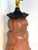 Brown Mid 20th Century Chinoiserie Style Figural Pottery Attendant Lamp For Sale - Image 8 of 12