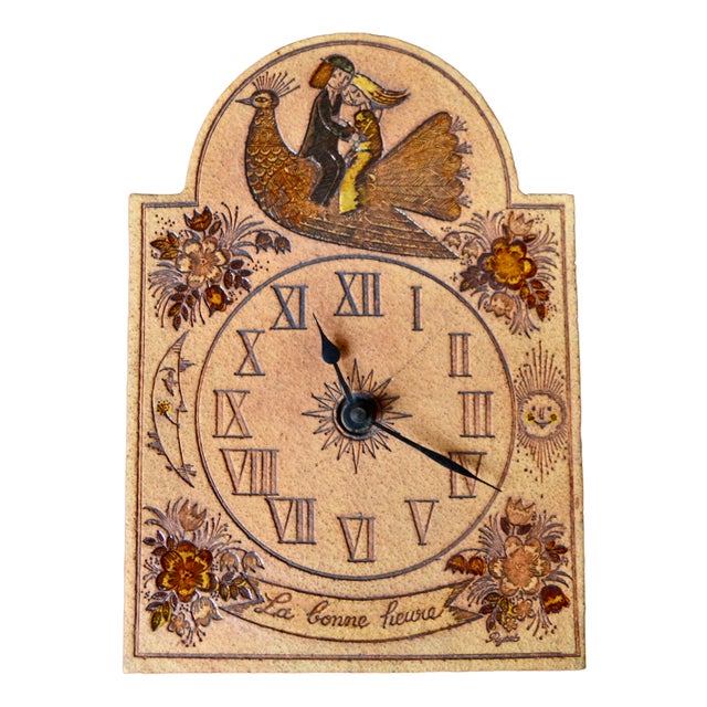 Les amoureux de Peynet Clock by Roger Capron, France, Vallauris For Sale