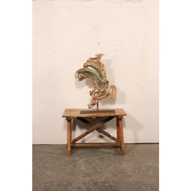 18th Century Italian Carved Acanthus Fragment on Stand For Sale In Atlanta - Image 6 of 10