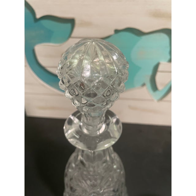 Vintage Crystal Liquor Decanter, Rare Bell Shaped Decanter, Cut Glass, Mid-Century Mordern For Sale - Image 6 of 9