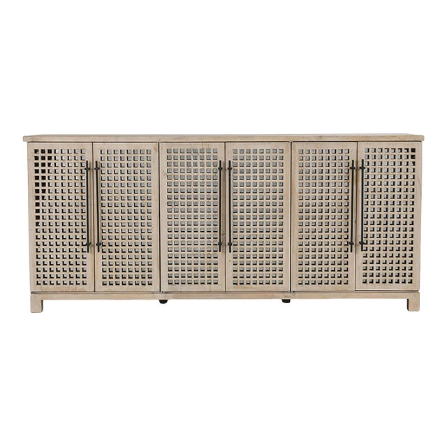Clara Salvaged Lattice Sideboard Credenza For Sale