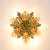 Vintage Florentine Gilt Metal Ceiling Light with Oak Leaves attributed to Banci Firenze, Italy, 1960s For Sale - Image 4 of 6