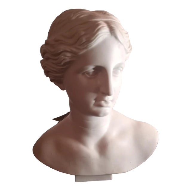 1980s Santini Italy Genuine Carrara Marble Bust Sculpture For Sale