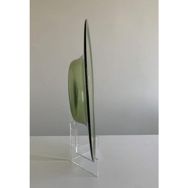 Mid-Century Modern Murano Green Blown Glass Bowl, Venezia, 1960s For Sale - Image 6 of 18