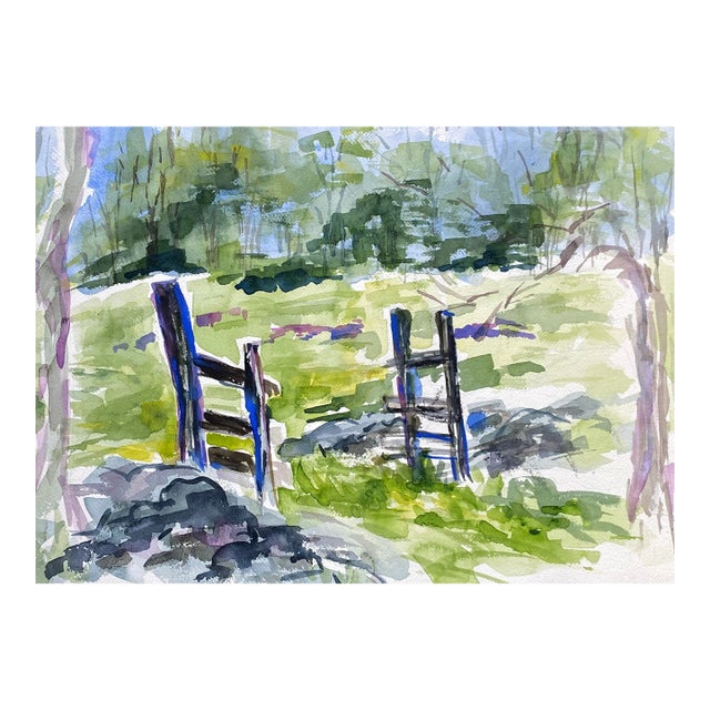 Martha Stiles Landscape Watercolor For Sale
