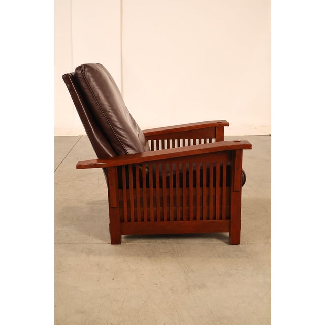 Stickley Mission Collection Cherry Spindle Morris Recliner For Sale - Image 14 of 18