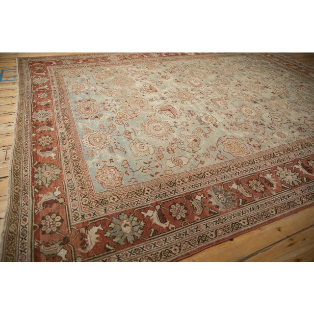 Vintage Distressed Mahal Carpet - 8'10" X 11'8" For Sale - Image 10 of 12
