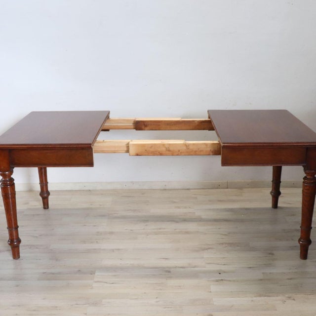 20th Century Extendable Dining Table in Walnut and Oak Wood For Sale - Image 9 of 15