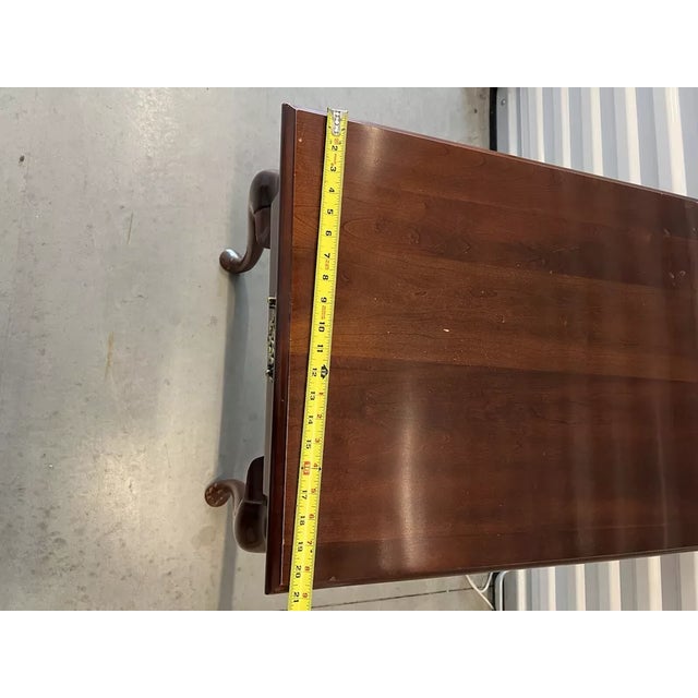 Bassett 1950s Vintage Mid Century Cherry Bassett End Table For Sale - Image 4 of 6