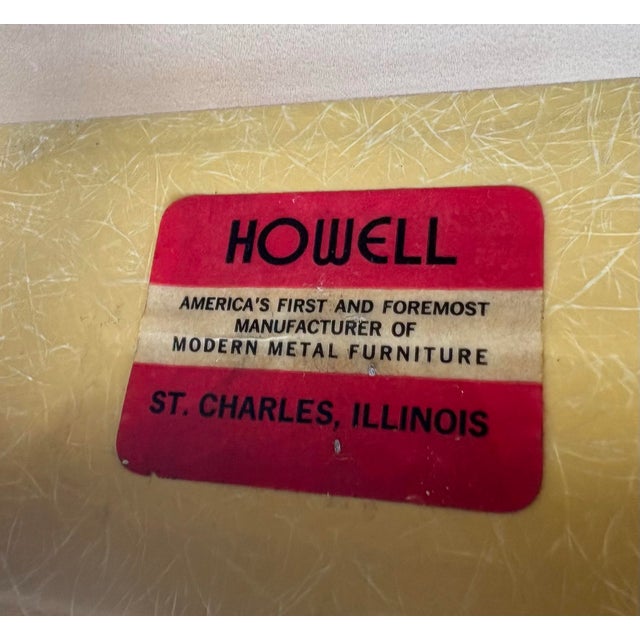 Plastic Pair of Vintage 1960s Howell Yellow Fiberglass Stacking Chairs For Sale - Image 7 of 7