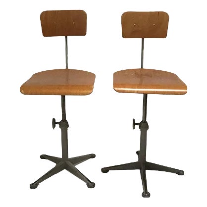 Set of Industrial Swivel Chairs by Friso Kramer for Ahrend De Cirkel, 1960s For Sale