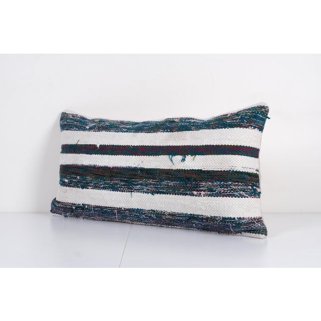 Mid-Century Modern Anatolian Geometric Kilim Rug Pillow Cover For Sale - Image 3 of 5