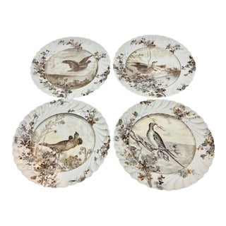 Antique Haviland & Co. Limoges Game Bird Plates - Set of 4 For Sale