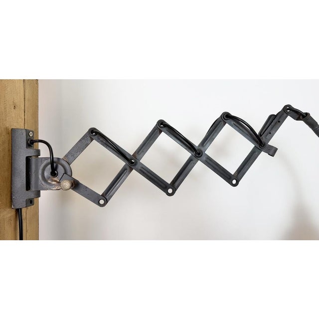 Grey Industrial Gooseneck Scissor Wall Lamp from Elektroinstala, 1960s For Sale - Image 18 of 18