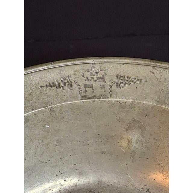 18th C German Pewter Judaica Passover Seder Basin Hebrew Engraved Christie's 11" For Sale - Image 9 of 14