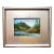 Impressionist Landscape River and Forest Oil Painting Silver Wood Frame 5x7 For Sale