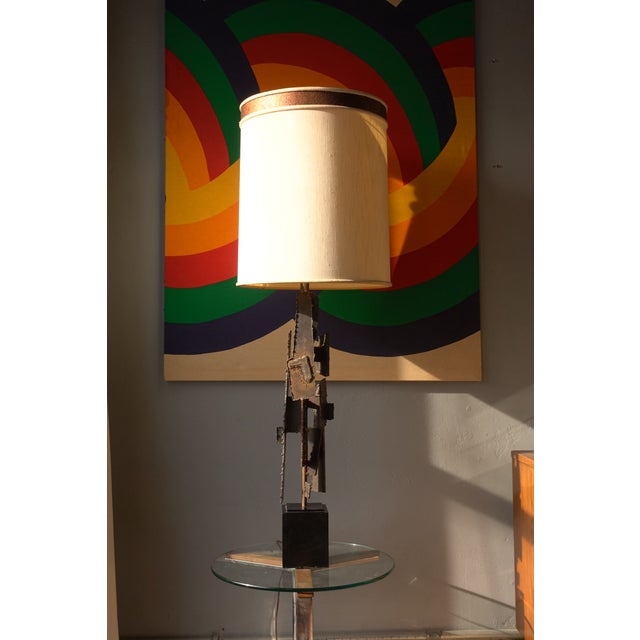 Black 1960s MCM Laurel Brutalist Lamp - Richard Barr for Laurel Lamp Company For Sale - Image 8 of 10