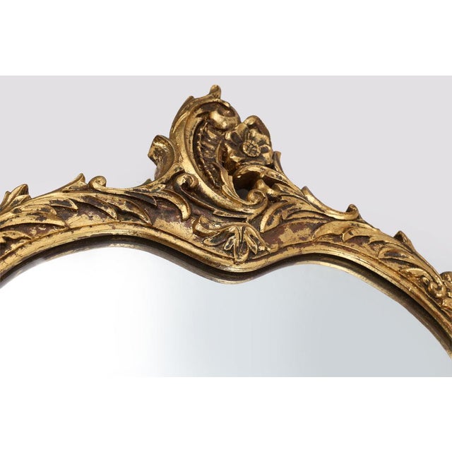 Belgian Gold Framed Oval Mirror, 1950s For Sale - Image 6 of 10