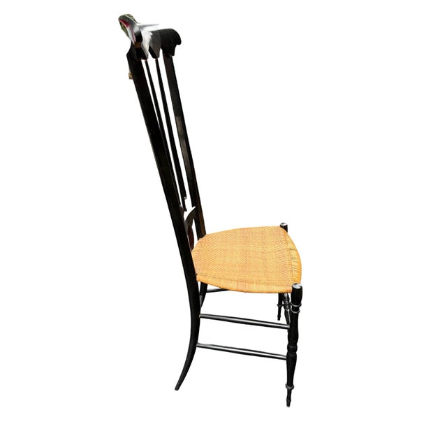 Quick Hits: Mid-20th-century Italian side chair, attributed to Guido Chiappe Ebonized beech wood with a refined, French-...