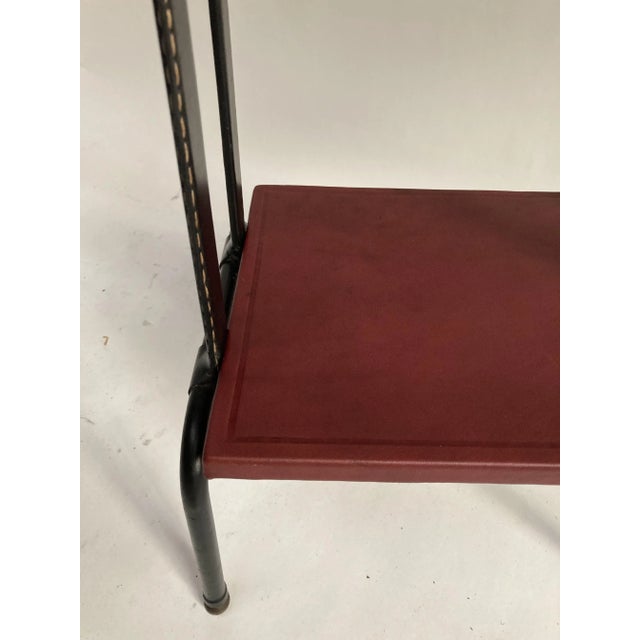 Leather-Covered Nightstand by Jacques Adnet For Sale - Image 7 of 8