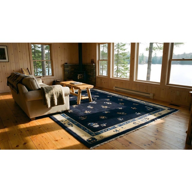 Late 19th Century Chinese Peking Carpet ( 9'6" x 11'7" - 290 x 353 ) For Sale - Image 13 of 13