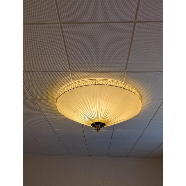 Large Vintage Fush Mount in style of Paavo Tynell, 1950s For Sale - Image 16 of 18