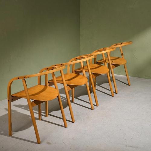 Mid-Century Modern Otto Demountable Chairs by Werther Toffoloni znc Piero Palange for Ibis, Italy, Set of 4 For Sale - Image 3 of 9