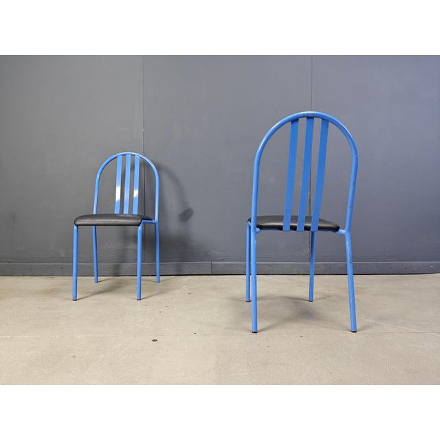 Nr 222 Chairs attributed to Robert Mallet-Stevens, 1980s, Set of 7 For Sale - Image 4 of 13