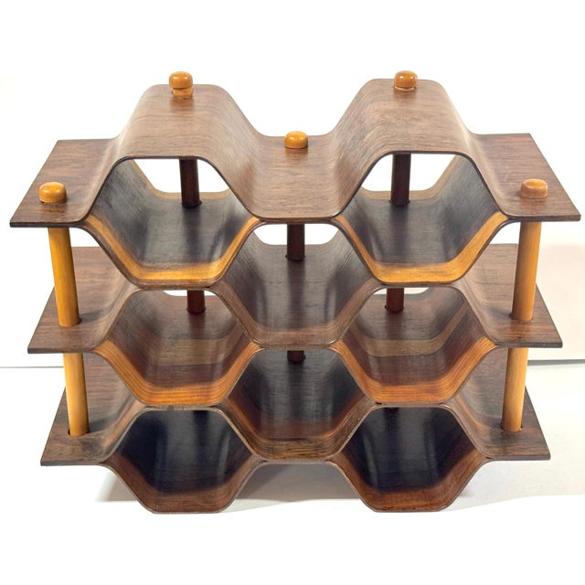 Torsten Johansson Swedish Rosewood Modular Wine Rack, 1960s A sculptural and architecturally expressive Swedish Modern...