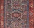 Tribal Antique Persian Karajeh Rug With Three Geometric Medallions in Red & Blue For Sale - Image 3 of 11