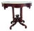 American Rococo Revival Marble- "Turtle" Top Parlor Table – Antique Accent / Foyer Table For Sale