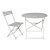 19th Century Painted Metal Bistro Table & Chair For Sale