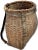 Wood Outstanding Large Antique American Hand Woven Ash Wood Splint & Leather Adarondack Backpack Basket Circa 1900 For Sale - Image 7 of 12