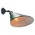 Factory wall light Green enamel, white interior Diameter cast iron wall piece: 10.5 cm / 4”. 2 holes to secure E27/E26 Up...