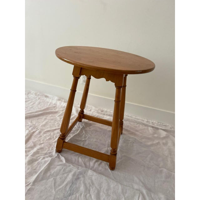 1940s English Wooden Side Table For Sale - Image 4 of 5