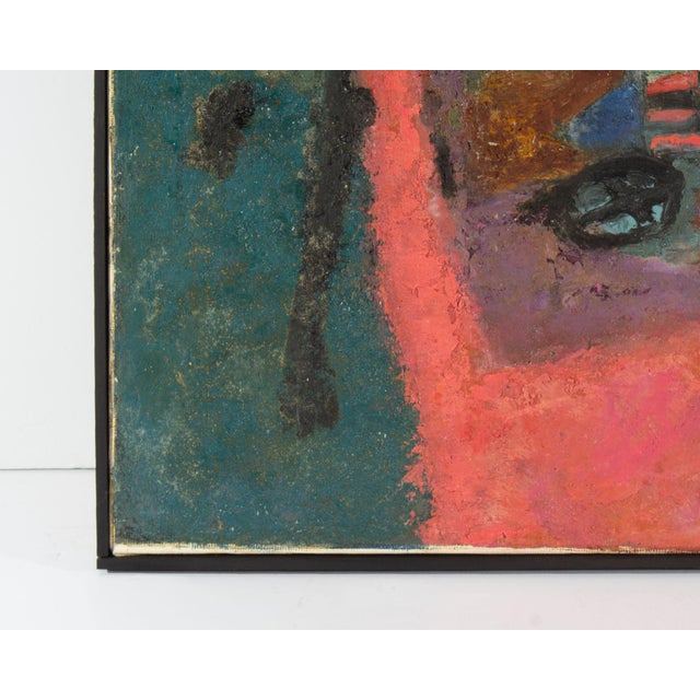 Textile Abstract Oil on Canvas Painting by Sidney Smiley For Sale - Image 7 of 8