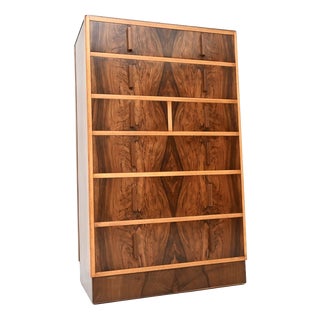 Art Deco Figured Walnut Chest of Drawers, 1930s For Sale