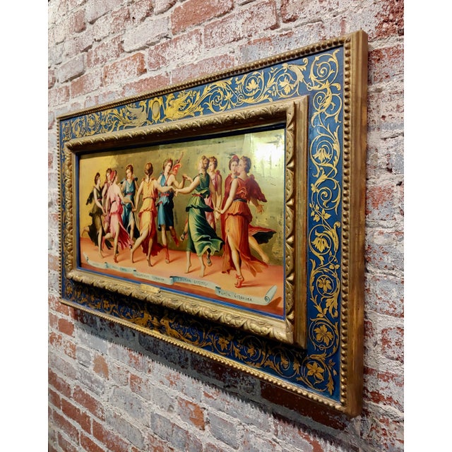 After Baldassare Peruzzi -Apollo Dancing W/9 Muses-Oil Painting by Romoli C.1870s For Sale - Image 11 of 13