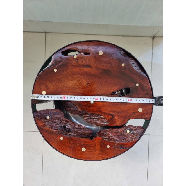 Traces of the River – One-of-a-Kind Handcrafted Driftwood Wall Clock For Sale - Image 14 of 16