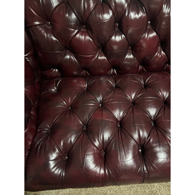 Chippendale Vintage Tufted Camelback Chippendale Sofa For Sale - Image 3 of 5