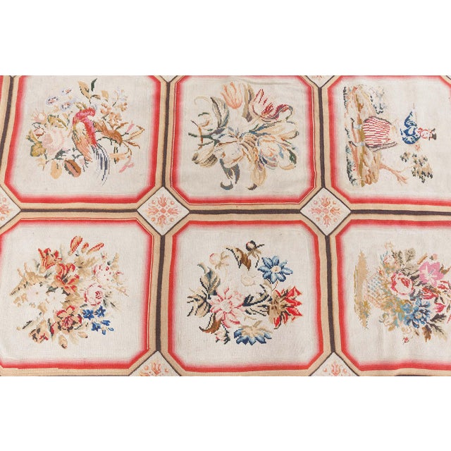 Antique English Needlepoint Rug For Sale In New York - Image 6 of 13