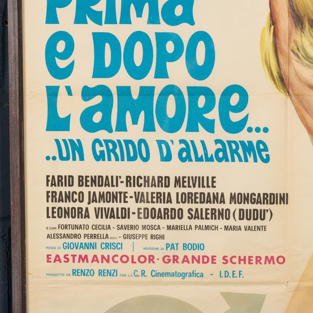 Paper Vintage Italian Film Poster, 1971 For Sale - Image 7 of 18
