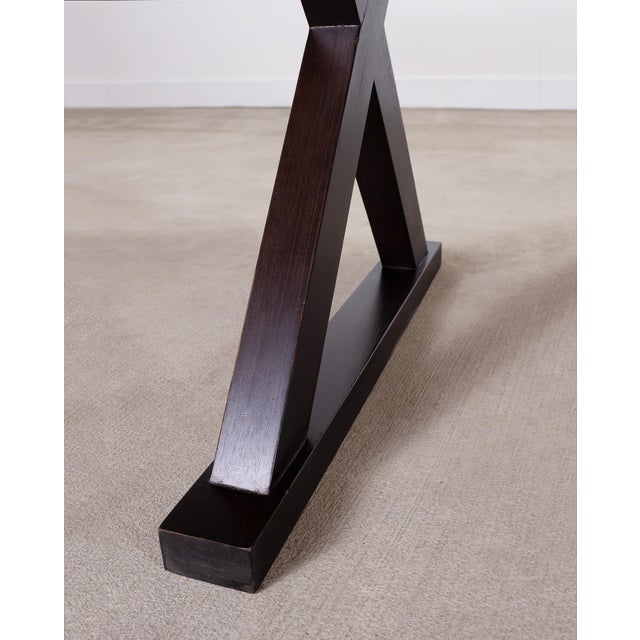 Christian Liaigre Style Ebony Oak Courier Dining Table 9.5 Ft For Sale - Image 17 of 18
