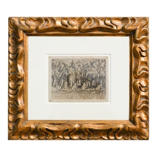 Black and White Etching of Angels, 1846 For Sale