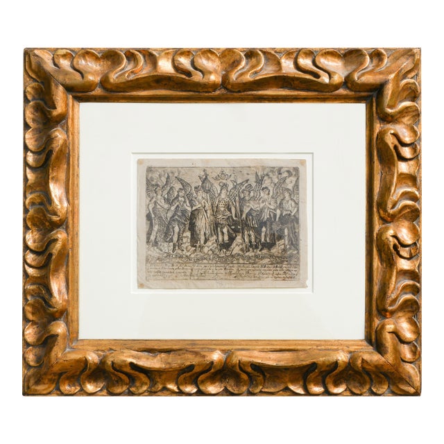 Black and White Etching of Angels, 1846 For Sale