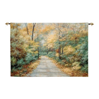 Autumn Lane Loom Woven Tapestry - 92 X 132 Cm (3'0" X 4'4") - Requires Rod Size 3 For Sale