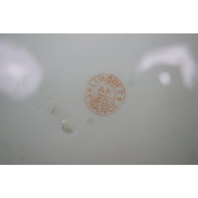 Antique a Klingenberg & Dwenger French Limoges Porcelain Floral Scalloped Plate For Sale - Image 13 of 13